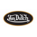 Sticker vondutch ovale signature blanche fond noir tour jaune von dutch 14