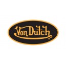 Sticker vondutch ovale signature jaune fond noir tour jaune von dutch 15