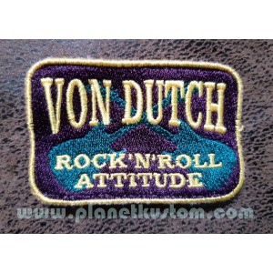 Patch ecusson von Dutch rock n roll attitude or on violet old stock