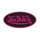 Sticker vondutch ovale signature rose fond noir tour rose von dutch 16