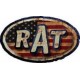Sticker rat parodie STP USA flag used usé moyen rats 34