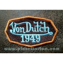 Patch ecusson von Dutch 1949 octogone signature orange old stock