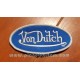 Patch ecusson von Dutch signature ovale argent fond bleu