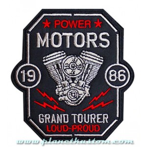 Patch ecusson biker power motors vtwin grand tourer loud proud