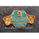 Patch ecusson von Dutch 8 indianapolis racing damier blue gold old stock