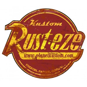 Sticker planet kustom rust-eze used stickers patchs goodies ratspetit