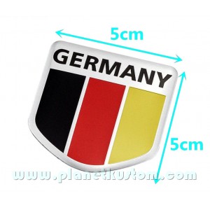 Sticker autocollant badge alu 3D métal fanion Allemagne germany 34 