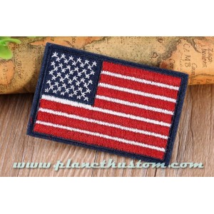 Patch ecusson thermocollant drapeau USA américain US flag bleu