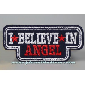 Patch ecusson thermocollant i believe in angel noir