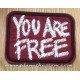 Patch ecusson thermocollant You are free red