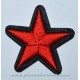 Patch ecusson étoile rouge bordé de noire oldschool kustom petite