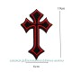 Patch ecusson thermocollant croix noir gothique goth cross 