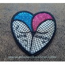 Patch ecusson thermocollant DC Comics BD harley quiin fesse coeur heart ass