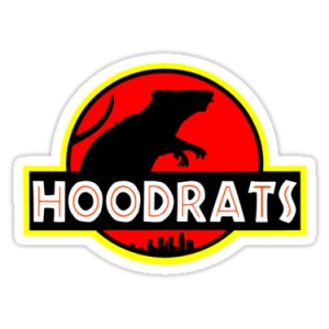 Sticker hoodrats parodie jusrassic parc rat hoodride moyen rats 39