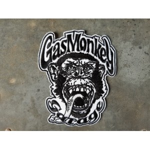 Patch ecusson tete singe gasmonkey garage usa kustom hot rod