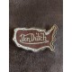 Patch ecusson von Dutch signature forme californie argenté fond noir old stock rare