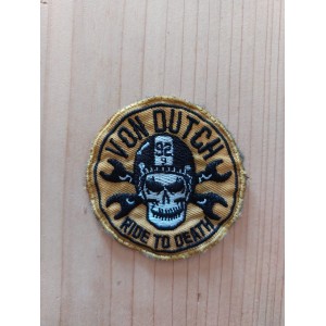 Patch ecusson VonDutch skull motorcycles ride to death old stock rare