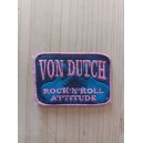 Patch ecusson von Dutch rock n roll attitude rose on blue old stock