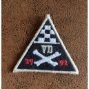 Patch ecusson von Dutch 8 indianapolis racing damier orange gris old stock