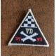 Patch ecusson von Dutch 8 indianapolis racing damier orange gris old stock