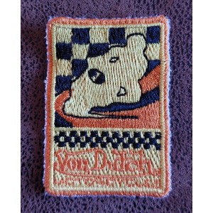 Patch ecusson von Dutch motorcycles moto course damier old stock