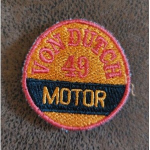 Patch ecusson von Dutch 49 motor orange noir rare old stock