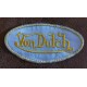 Patch ecusson von Dutch signature ovale doré fond bleu moyen old stock rare