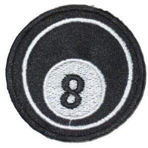 Patch Boule Billard 8 eight ball petit