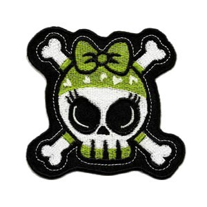 Patch skull girly kiki bandana vert