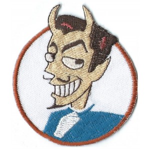 Patch devil man blue