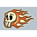 Sticker Bigdaddyjo Skull flaming BIG8