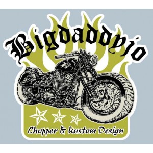 Sticker Bigdaddyjo bobber chopper & kustom design BIG10