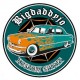 Sticker Bigdaddyjo Kustom spirit green circle merc flaming BIG20