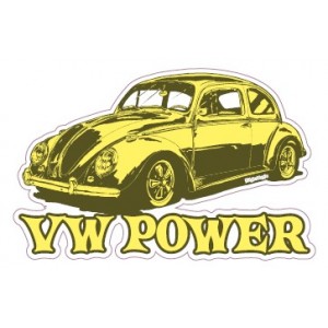 Sticker Bigdaddyjo vw power yellow bug BIG25