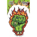 Sticker Humantree zombie hand love fist tattoo tidwell11