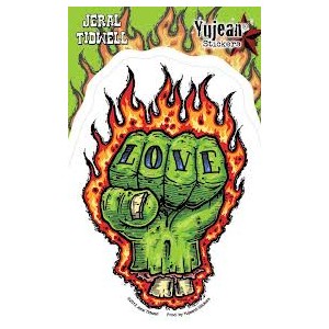 Sticker Humantree zombie hand love fist tattoo tidwell11