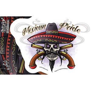 Sticker sugar Skull mexican pride JA602