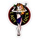 Sticker Pin Up lady luck oldschool old pinup 8 