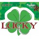 Sticker lucky trefle a quatre feuilles chance AD136