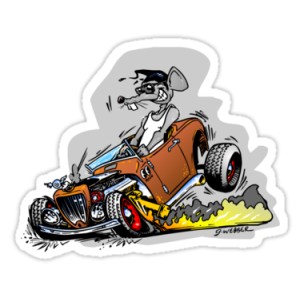 Sticker rat's in rat rod rats1