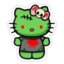 Sticker hello zombie kitty zombie 3