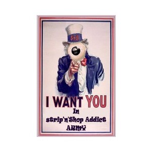 Sticker Strip'n'Shop I want you in SNS addict army