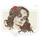 Sticker pinup visage dia de los muertos 13