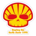 Sticker skhell skull hell raping the earth since 1892 racing 2