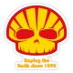 Sticker skhell skull hell raping the earth since 1892 racing 2