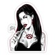 Sticker sexy tattooed girl NB brass knuckle old pin up 32