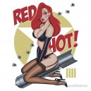 Sticker red hot jessica rabit sexy on bomb old pin up 33