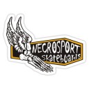 Sticker necrosport skateboards foot wings skull 5