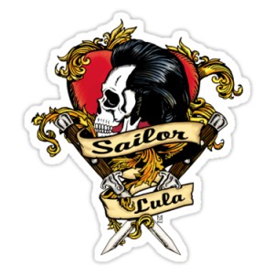 Sticker sailor & lula rocker heart skull 9
