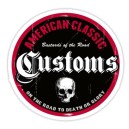 Sticker american classiccustoms bastards of the road skull 11